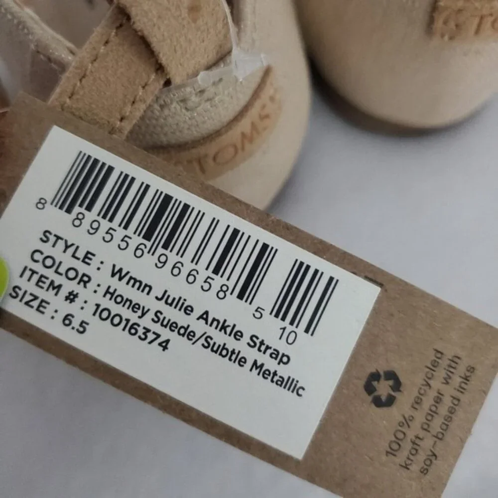 TOMS Julie Ankle Strap Flat - Picture 7 of 9